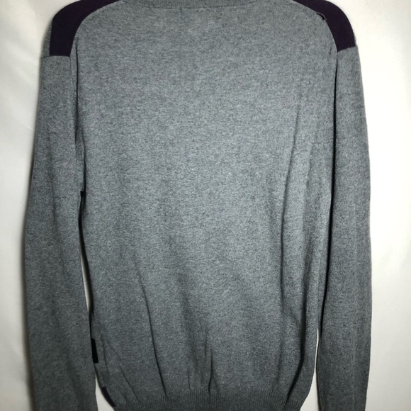 Women’s Gray & Purple Stripe Sweater. LeChateau. Size Small. - Picture 6 of 6
